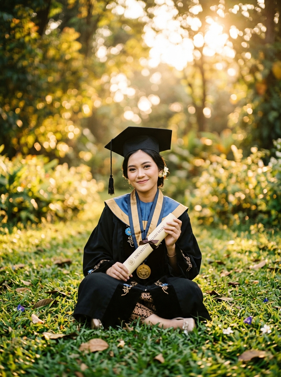 Wisuda outdoor botanical garden